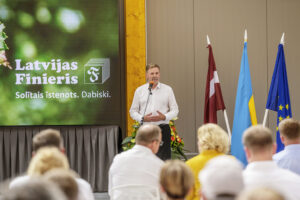 New Latvijas finieris warehouse building opening ceremony